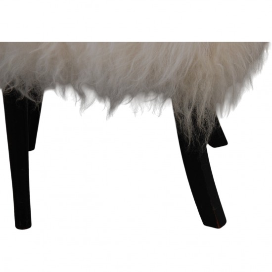 Danish chair of lambskin