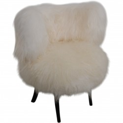 Danish chair of lambskin