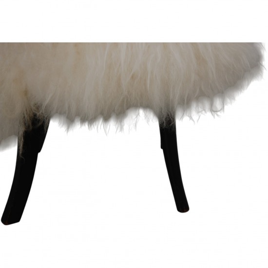 Danish chair of lambskin