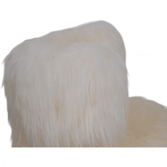 Danish chair of lambskin