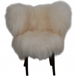 Danish chair of lambskin