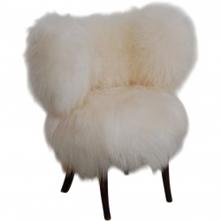 Danish chair of lambskin