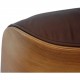 Charles Eames Lounge chair ottoman i brun læder