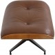 Charles Eames Lounge chair ottoman i brun læder
