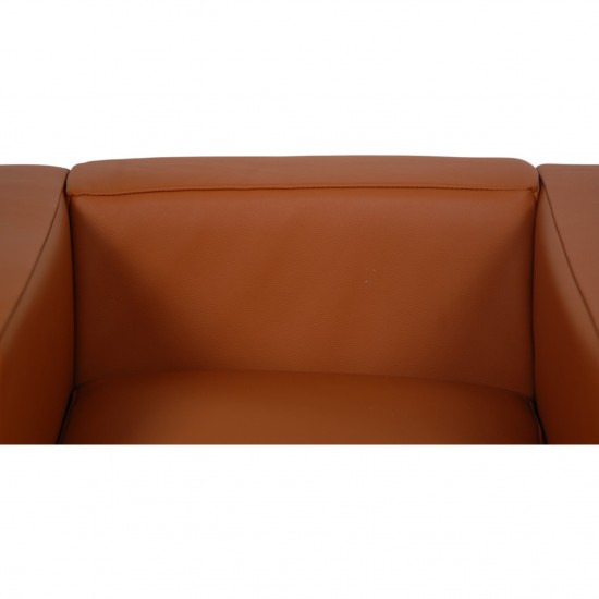 Le Corbusier LC2 lænestol betrukket med cognac bizon læder