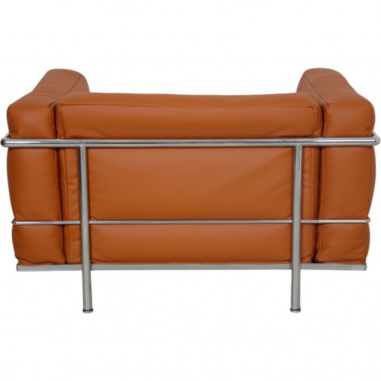 Le Corbusier LC3 lænestol betrukket med cognac bizon læder