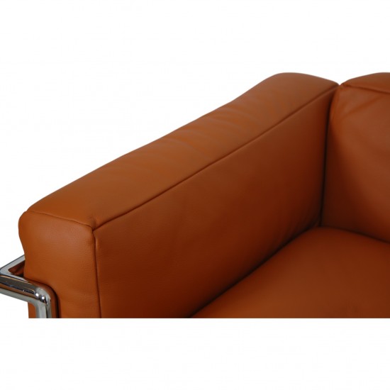 Le Corbusier LC3 lænestol betrukket med cognac bizon læder