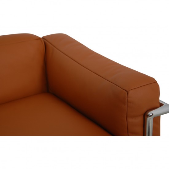 Le Corbusier LC3 lænestol betrukket med cognac bizon læder