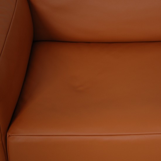 Le Corbusier LC3 lænestol betrukket med cognac bizon læder