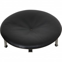 Poul Kjærholm PK33 skammel i sort aura læder