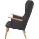 Hans Wegner Mama Bear stol i gråt stof