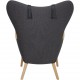Hans Wegner Mama Bear stol i gråt stof