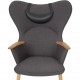 Hans Wegner Mama Bear stol i gråt stof