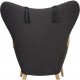 Hans Wegner Mama Bear stol i gråt stof