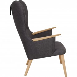 Hans Wegner Mama Bear stol i gråt stof