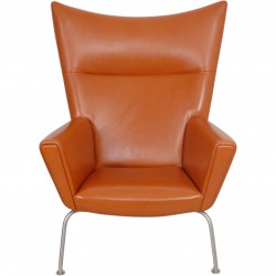 Hans Wegner Wingchair i cognac læder