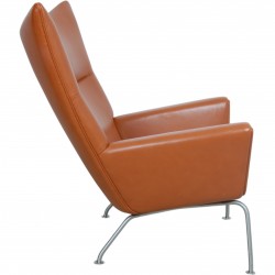 Hans Wegner Wingchair i cognac læder