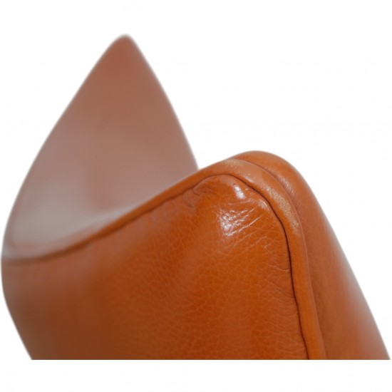 Hans Wegner Wingchair i cognac læder