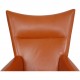 Hans Wegner Wingchair i cognac læder