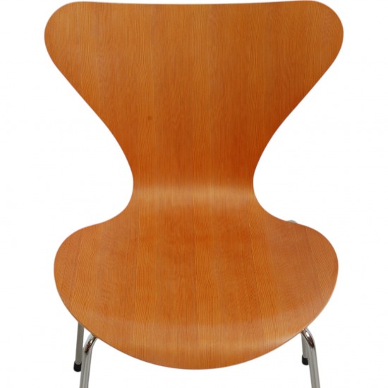 Arne Jacobsen sæt med 6 Syver stole i oregon pine