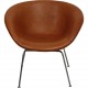Arne Jacobsen Gryde stol i cognac anilin læder