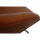 Arne Jacobsen Gryde stol i cognac anilin læder