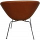 Arne Jacobsen Gryde stol i cognac anilin læder