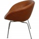 Arne Jacobsen Gryde stol i cognac anilin læder