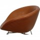 Arne Jacobsen Gryde stol i cognac anilin læder