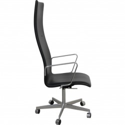 Arne Jacobsen Tall Oxford office chair in black Essential leather 2016
