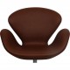 Arne Jacobsen Svane stol nybetrukket med Mokka Classic læder
