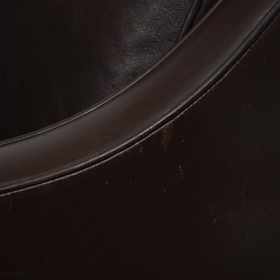 Børge Mogensen 2321 Lounge chair in dark brown leather