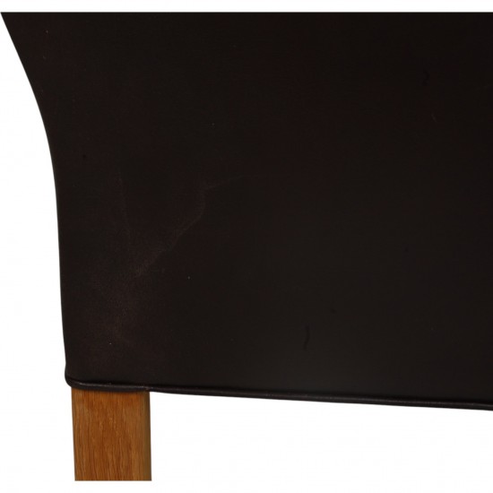 Børge Mogensen 2321 Lounge chair in dark brown leather