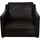 Børge Mogensen 2321 Lounge chair in dark brown leather