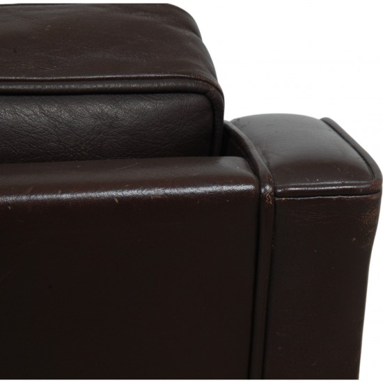 Børge Mogensen 2321 Lounge chair in dark brown leather