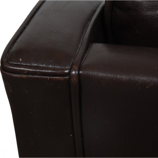 Børge Mogensen 2321 Lounge chair in dark brown leather