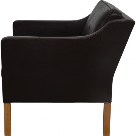 Børge Mogensen 2321 Lounge chair in dark brown leather