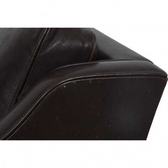 Børge Mogensen 2321 Lounge chair in dark brown leather
