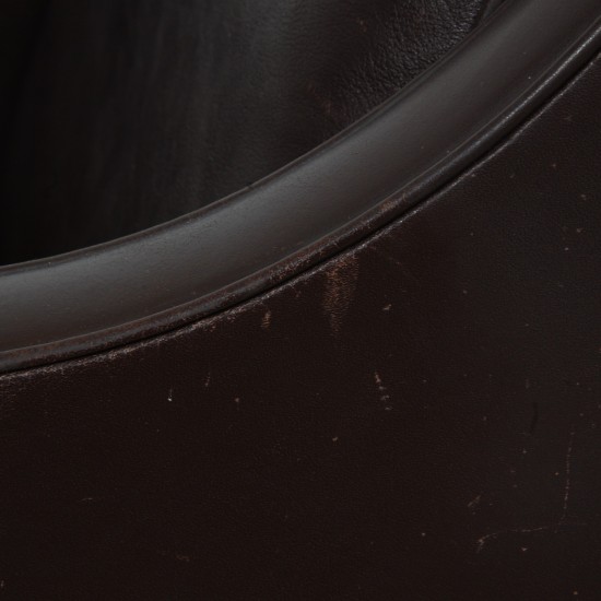 Børge Mogensen 2321 Lounge chair in dark brown leather