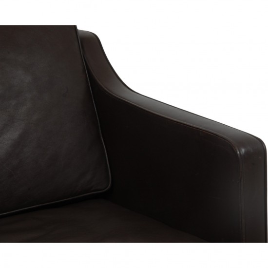 Børge Mogensen 2321 Lounge chair in dark brown leather