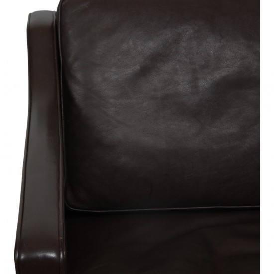 Børge Mogensen 2321 Lounge chair in dark brown leather
