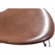 Sæt af 3 Arne Jacobsen Syver stole i patineret brun anilin læder