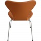 Sæt af 6 Arne Jacobsen Syver stole nybetrukket med whisky classic læder