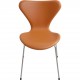 Sæt af 6 Arne Jacobsen Syver stole nybetrukket med whisky classic læder