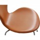 Sæt af 6 Arne Jacobsen Syver stole nybetrukket med whisky classic læder