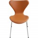 Sæt af 6 Arne Jacobsen Syver stole nybetrukket med whisky classic læder