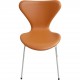 Sæt af 6 Arne Jacobsen Syver stole nybetrukket med whisky classic læder