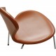 Sæt af 6 Arne Jacobsen Syver stole nybetrukket med whisky classic læder