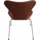 Sæt af 6 Arne Jacobsen Syver stole i mokka classic læder