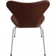 Sæt af 6 Arne Jacobsen Syver stole i mokka classic læder